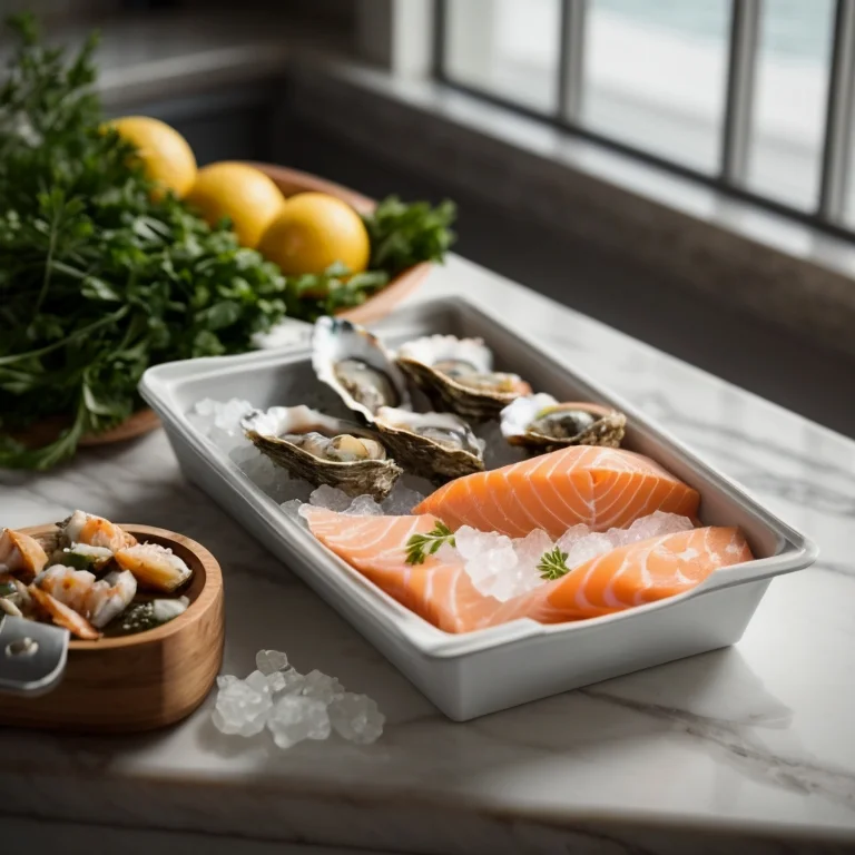 新鮮な魚を並べたイメージ